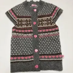 ミキハウス　ノルディック柄 ベスト