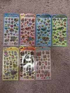 うるちゅるポップシール 7枚セット パワーパフガールズ モンチッチ他