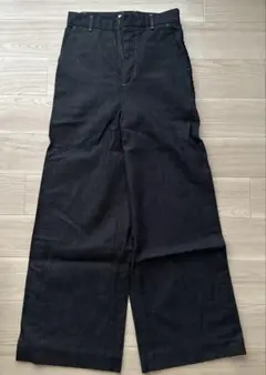 MACPHEE ブラックデニムワイドパンツ　32