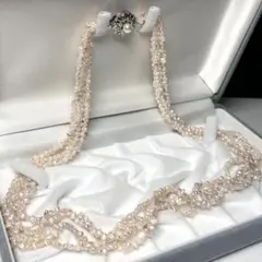 【6連】 本真珠 2.6ミリ30g 54.5cm SV ネックレス 春色 ピンク