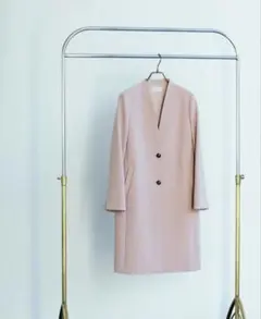 PLST プラステ ニジュウオリカラーレスコート ノーカラーコート ピンク