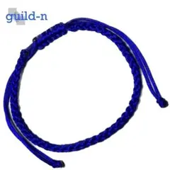 guild-n ★ 瑠璃色 サテン 組紐 ミサンガ アンクレット ブレスレット