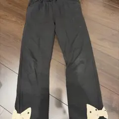 黒のリボン付き長ズボン　130