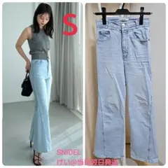 SNIDEL スナイデル Sustainableストレッチフレアデニムパンツ