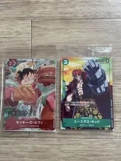ONE PIECE カード ルフィP-080モスバーガー ユースタス・キッド