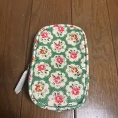 花柄 緑色 ポーチ 小型
