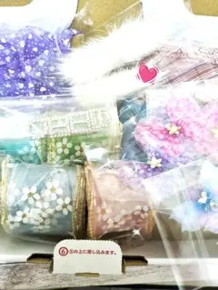(⁠◍⁠•⁠ᴗ⁠•⁠◍⁠)⁠⁠♡お得♡花柄リボンと装飾パーツセット ♡