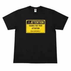 FRUIT OF THE LOOM 黒Tシャツ L ATTENTION 古着