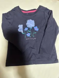 花柄プリント ネイビー 長袖カットソー 100cm ケイトスペード