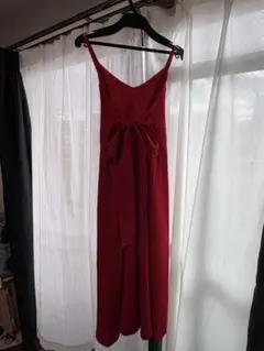 バックリボン キャミソールワンピース レッド