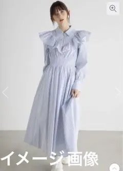 rienda リエンダ　フロントZIPフリルワンピース　ドレス　ワンピース