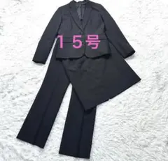 【大きいサイズ 15号】洗える　セットアップ パンツスーツ　ブラック　黒　3Lのサムネイル