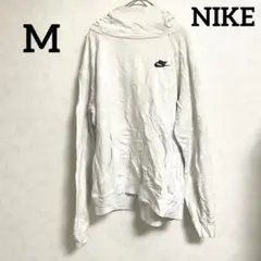 【M】 NIKE ホワイト フード パーカー ナイキ スポーティ 古着 人気 白