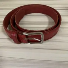 栃木レザー　ベルト　レッド
