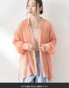 クシュクシュシアーシャツ　オレンジ