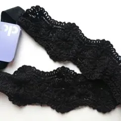★新品タグ付き claire's ブラック レース ヘアバンドのサムネイル