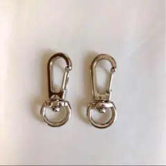 ☘️ ナスカン 2個 シルバー ハンドメイド パーツ