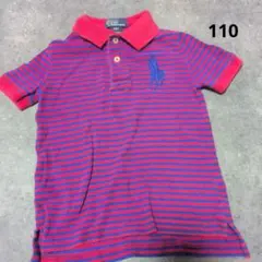 Polo by Ralph Lauren ポロシャツ 4T 赤青ストライプ