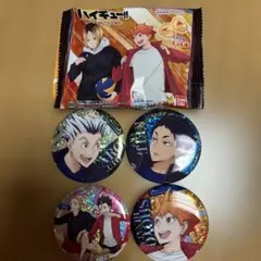 ハイキュー!! 缶バッジ ビスケット　木兎赤葦日向夜久西谷4個セット バンダイ