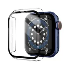 AppleWatch カバー ケース 強化ガラス 保護フィルム 44mm 2個