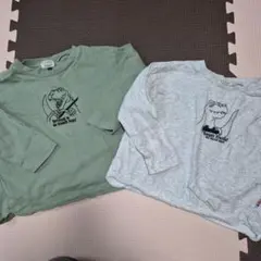 FO KIDS 恐竜プリント 長袖Tシャツ 2枚セット