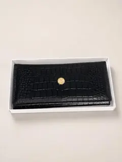 新品】 皇居 菊紋 クロコダイル風 長財布 黒 (牛革) - メルカリ