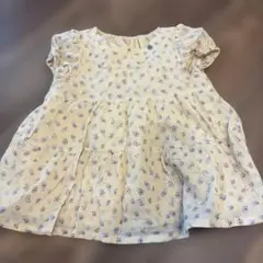 petit main 花柄 半袖ブラウス 100