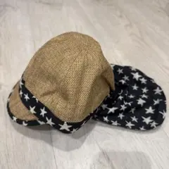 BREEZE ベビー キッズ キャップ 星柄 46cm 麦わら