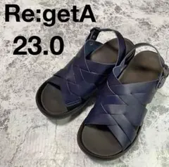 ✨️新品✨️ Re:getA リゲッタ クロスベルト サンダル 23.0 ネイビー