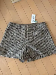 チェック柄ツイードショートパンツ(金糸)
