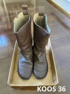 used KOOS コース　レザーブーツ　36 23㎝　ブラウン