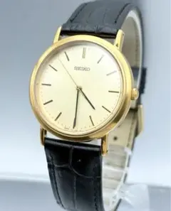 は*る様 セイコー SEIKO 7N01-OBHO ゴールド レザーベルト 稼働