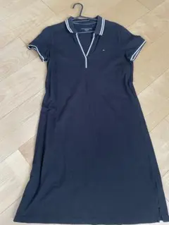 TOMMY HILFIGER ポロワンピース 半袖 ブラック Sのサムネイル
