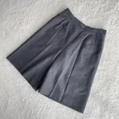 アライブ巴黎 寬版半褲 羊毛混紡 打褶 S 完美身形 灰色