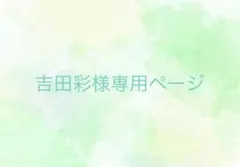 吉田彩様専用ページ