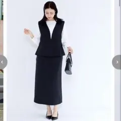 coca コカ　ドッキングワンピース　ペプラム　セレモニー　ジャンパースカート