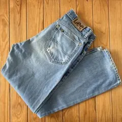 【良品】LEE 色落ちストレートデニム ライトブルー 30 XS相当 メンズ