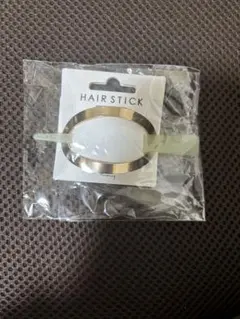 ☆HAIR STICK フラワーリング　ヘアスティック　ゴールド×グリーンのサムネイル