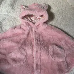 branshes フード付きピンクベビーポンチョ