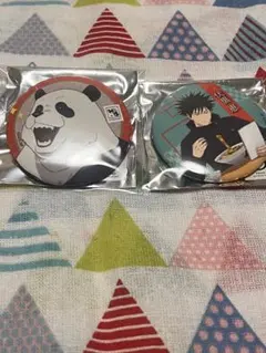 呪術廻戦 神座 コラボ 伏黒恵 パンダ 缶バッジセット