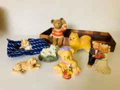 インテリア陶器　ミニチュア動物置き物７点セット