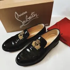 美品　クリスチャン・ルブタン　ローファー　黒　パテントレザー　37.5 保存袋のサムネイル