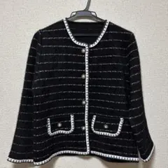 カーディガン ニット 冬服 ノーカラー