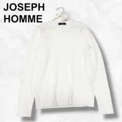 ジョゼフオム メンズ レーヨンリンクス クルーネックニット ホワイト カットソーのサムネイル