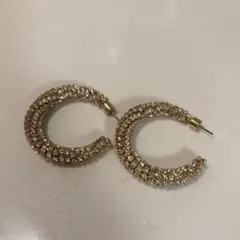 【新品未使用】ZARA ゴールドフープピアスのサムネイル