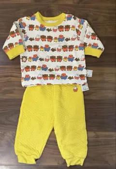 ユニクロ　キルトパジャマ　ミッフィ80cm 長袖パジャマ 上下セット