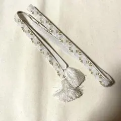 帯締め オフホワイトとゴールド￼