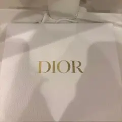 DIOR ホワイトショップ袋 ゴールドロゴ