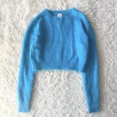 6(ROKU) モヘヤ　MOHAIR CREW NECK PULLOVERニット