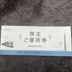 東武鉄道会社　株主優待券